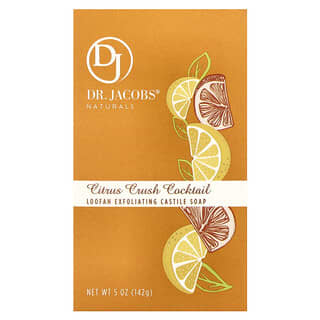 Dr. Jacobs Naturals, Loofah Exfoliating Castile Bar Soap, Citrus Crush Cocktail, 5 oz (142 g)
