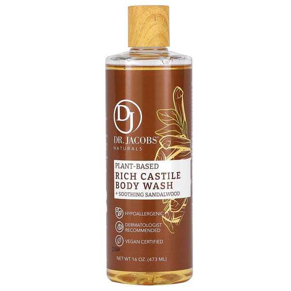 Dr. Jacobs Naturals, PlantBased Rich Castile Body Wash, Soothing