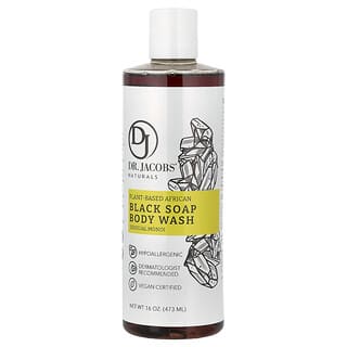 Dr. Jacobs Naturals, Plant-Based African Black Soap Body Wash, Sensual Monoi, 16 oz (473 ml)
