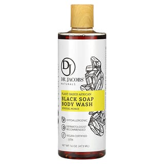 Dr. Jacobs Naturals, Plant-Based African Black Soap Body Wash, Sensual Monoi, 16 oz (473 ml)
