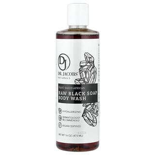 Dr. Jacobs Naturals, Plant-Based African Raw Black Soap Body Wash, 16 oz (473 ml)