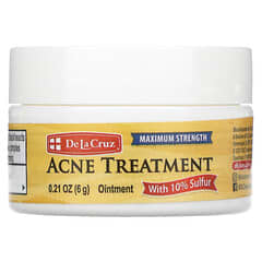 De La Cruz, Acne Treatment Ointment with 10% Sulfur, Maximum Strength, 0.21 oz (6 g)