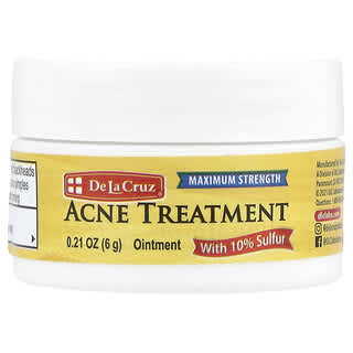 De La Cruz, Pomada de Enxofre, Medicamento para Acne, Potência Máxima, 0,21 oz (6 g)