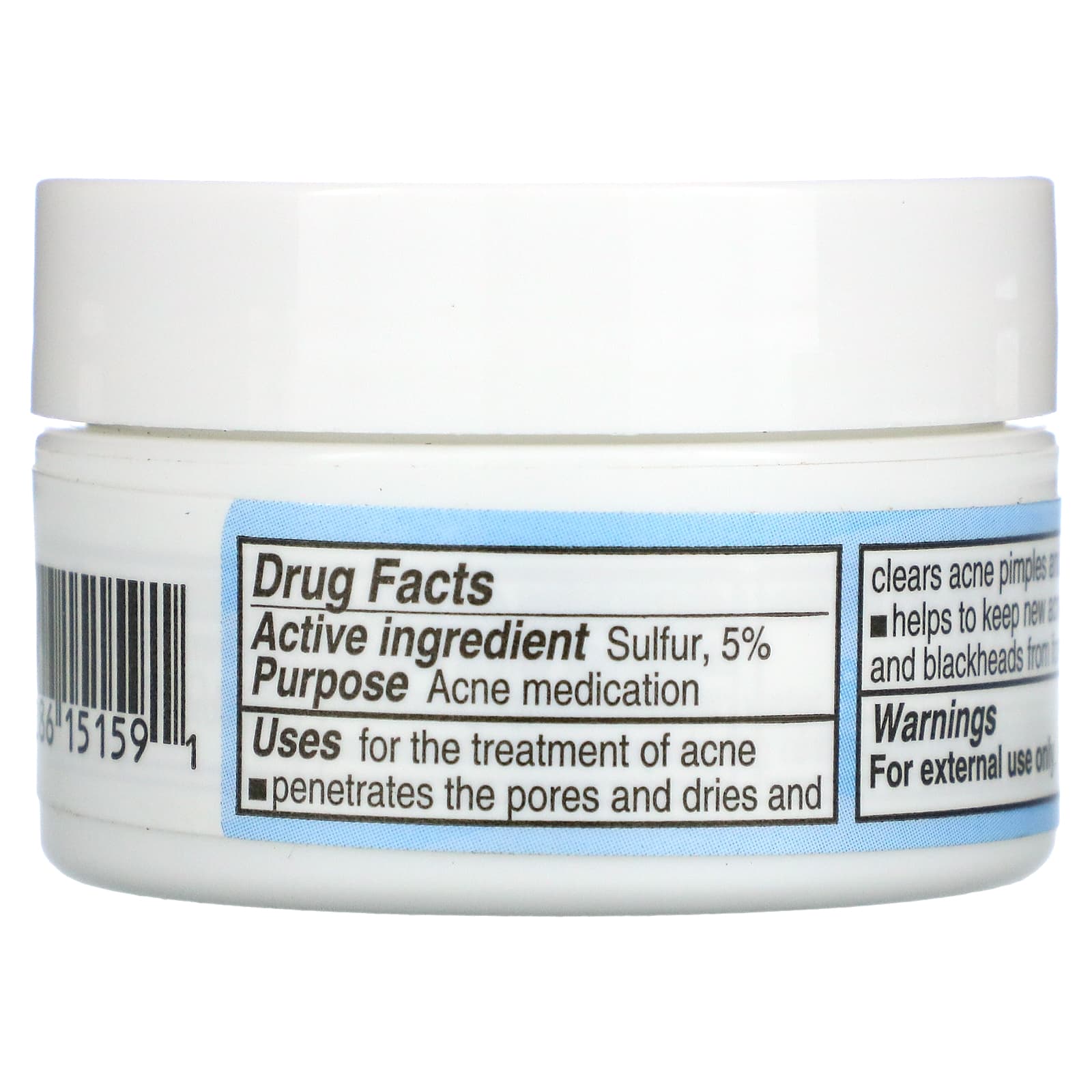 De La Cruz, Acne Treatment with 5% Sulfur, 0.21 oz (6 g) Image 3