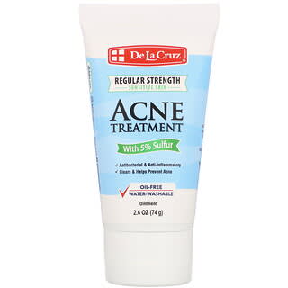 De La Cruz, Ungüento, Tratamiento para el acné con 5% de azufre, Concentración regular, 74 g (2,6 oz)