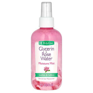 De La Cruz, Spray para Hidratação com Glicerina e Água de Rosas, 236 ml (8 fl oz)