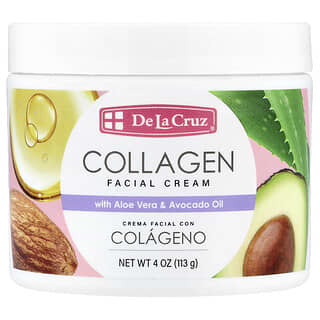De La Cruz, Kollagen ansigtscreme med aloe vera og avocadoolie, 113 g