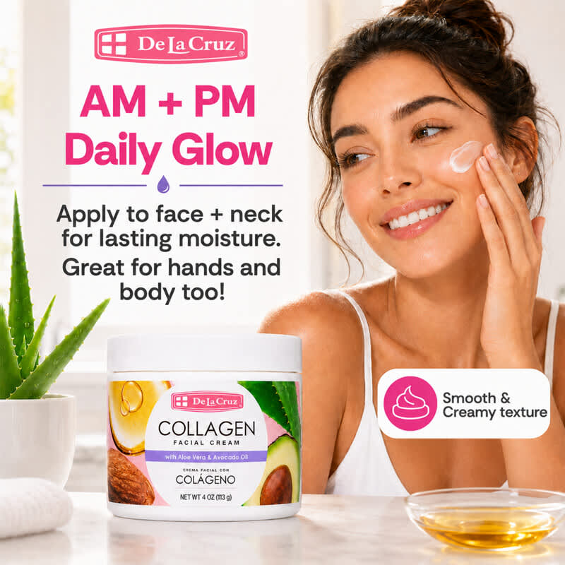 Collagen Facial Cream With Aloe Vera & Avocado Oil, 4 oz (113 g)