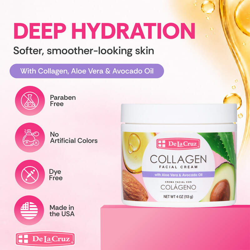 Collagen Facial Cream With Aloe Vera & Avocado Oil, 4 oz (113 g)