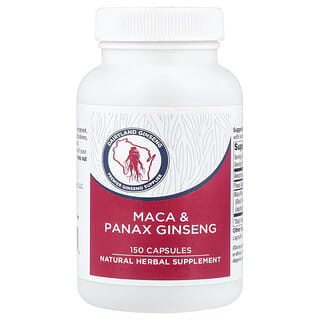 Dairyland Ginseng, Maca y Panax ginseng, 150 cápsulas