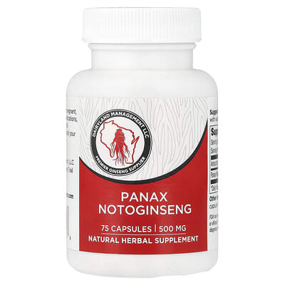 Dairyland Ginseng, Notoginseng, 500 mg, 75 Capsules