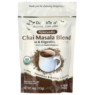 DelighTeas, Аюрведическая смесь чая масала, без кофеина, 113 г (4 унции)