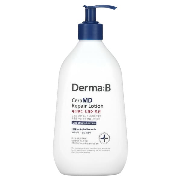 Derma:B, CeraMD 修護乳液，13.5 液量盎司（400 毫升）