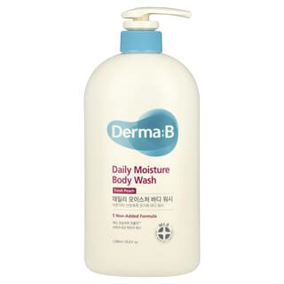 Derma:B, увлажняющий гель для душа для ежедневного использования, свежий персик, 1000 мл (33,8 жидк. унции)