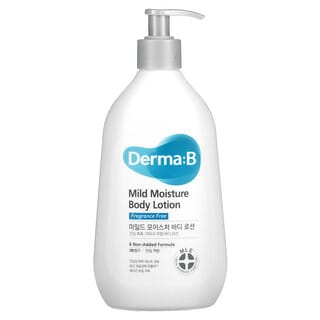 Derma:B, 温和保湿身体乳，无香，13.5 液量盎司（400 毫升） 