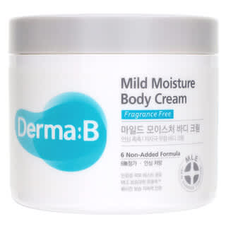 Derma:B, Mild Moisture Body Cream, Fragrance Free, 14.54 fl oz (430 ml)