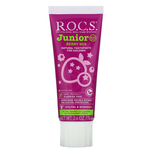 R.O.C.S., Junior, Berry Mix Toothpaste, 6-12 Years , 2.6 oz (74 g)