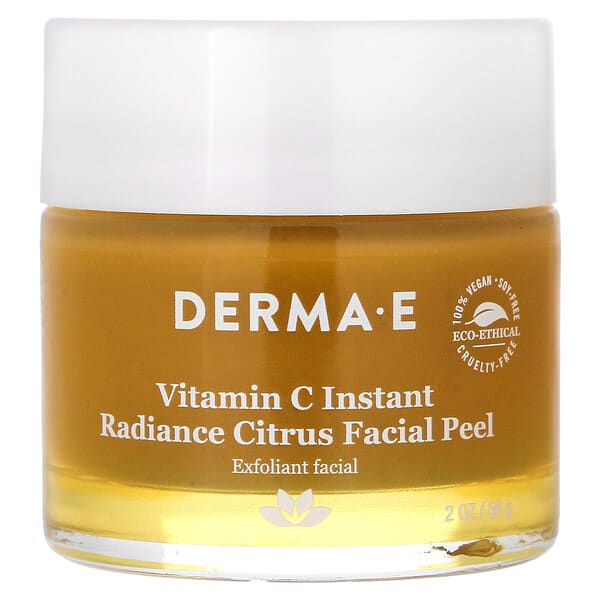 DERMA E, Witamina C, cytrusowy peeling do twarzy Instant Radiance, 56 g