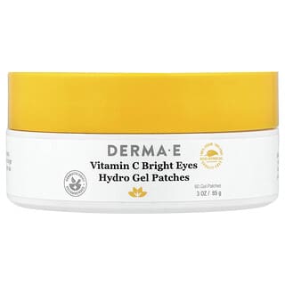 DERMA E, Bright Eyes, гидрогелевые патчи с витамином C, 60 патчей, 85 г (3 унции)