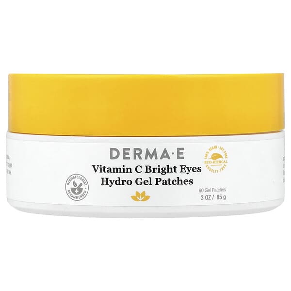 DERMA E, 維生素 C 亮眼水凝膠貼，適合各種膚質，60 貼