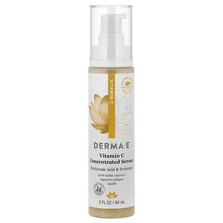 DERMA E, Vitamin C Concentrated Serum, Hyaluronic Acid Probiotics, konzentriertes Serum mit Vitamin C, Hyaluronsäure und Probiotika, 60 ml (2 fl. oz.)