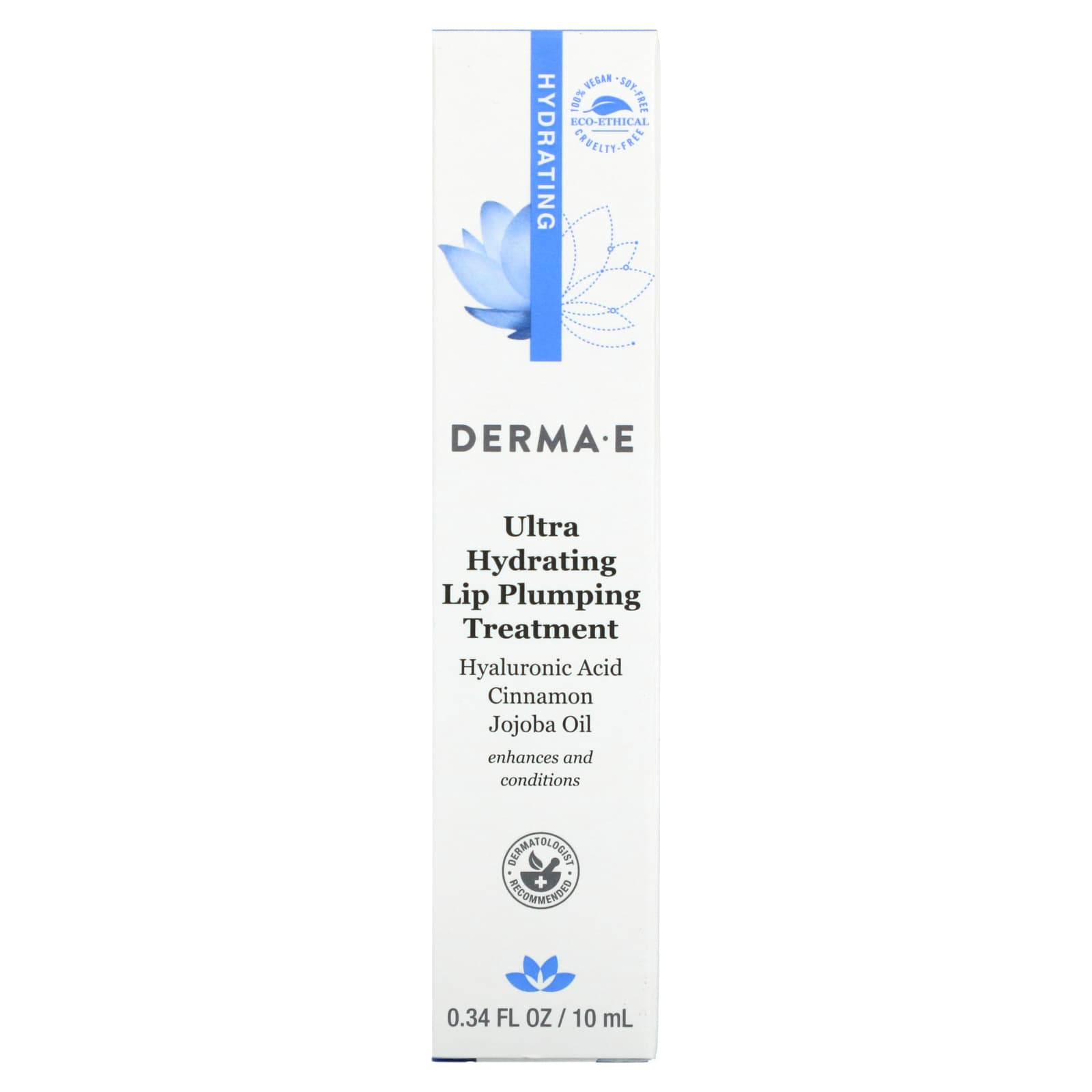 DERMA E, Ultra Hydrating Lip Plumping Treatment, 0.34 fl oz (10 ml)