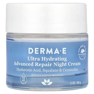 DERMA E, Crème de nuit réparatrice, Formule avancée et ultrahydratante, 56 g