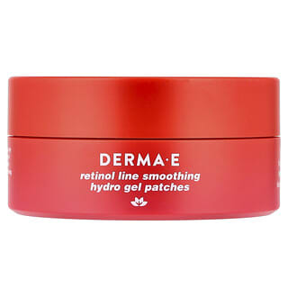 DERMA E, Retinol Çizgi Düzleştirici Hidro Jel Bantları, Tüm Cilt Tipleri İçin, 60 Jel Bant