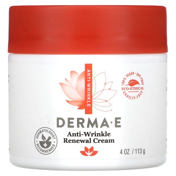 DERMA E, Crème rénovatrice anti-rides, 113 g