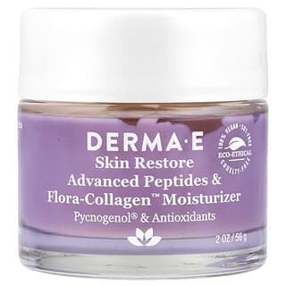 DERMA E‏, Advanced Peptides & Flora-Collagen™‎, קרם לחות, 56 גרם (2 אונקיות)