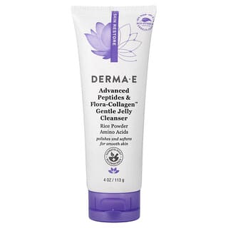 DERMA E, Peptida Lanjutan & Flora-Collagen Pembersih Jeli Lembut, 4 oz (113 g)