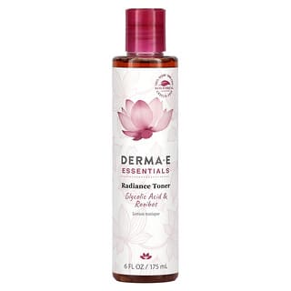 DERMA E, Essentials，潔白爽膚水，乙醇酸和路易波士茶，6液量盎司（175毫升）