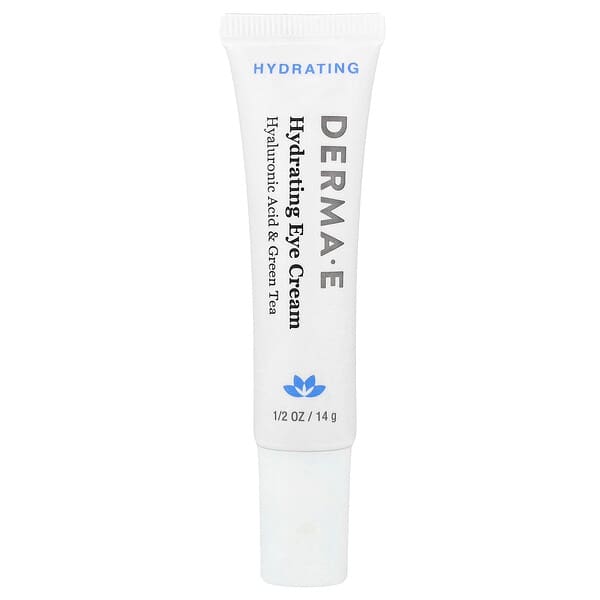 DERMA E, Hydrating Eye Cream, Hyaluronic Acid, Green Tea, 1/2 oz (14 g)