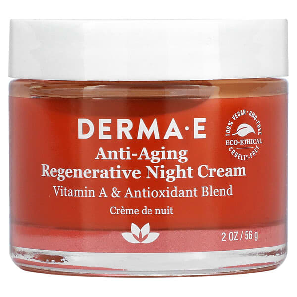 DERMA E, Anti-Aging Regenerative Night Cream, Regenerierende Anti-Aging-Nachtcreme, 56 g (2 oz.)