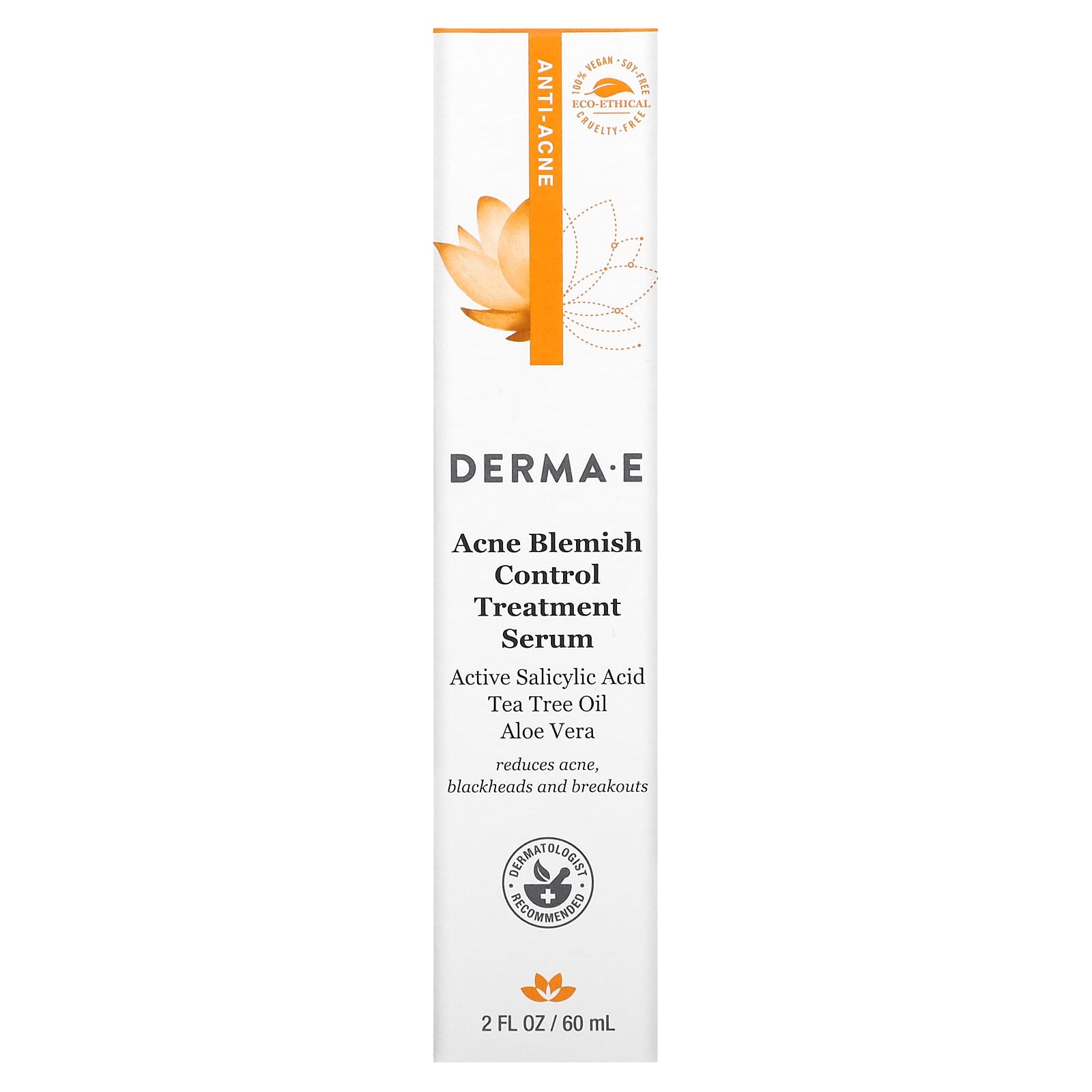 DERMA E, Acne Blemish Control Treatment Serum, 2 fl oz (60 ml)