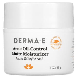 DERMA E, Humectante mate para controlar el acné, 56 g (2 oz)