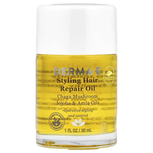 DERMA E, スタイリングヘアリペアオイル、30ml（1液量オンス）