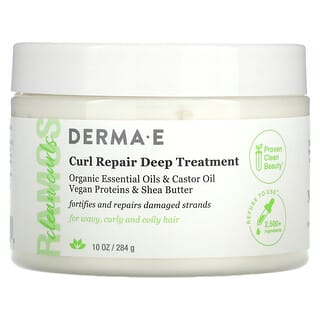 DERMA E, Ramos Clean Curls, Trattamento profondo per la riparazione dei ricci, 284 g