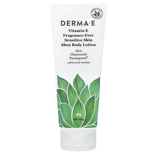 DERMA E, 비타민E 민감성 피부 시어 바디 로션, 향료 무함유, 227ml(8fl oz)