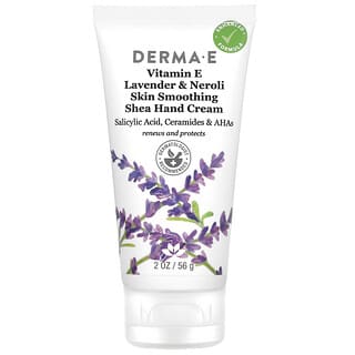 Derma E, Crema de manos de karité para suavizar la piel, vitamina E, lavanda y neroli, 56 g (2 oz)