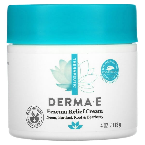 DERMA E, Creme para Alívio de Eczema, 113 g (4 oz)
