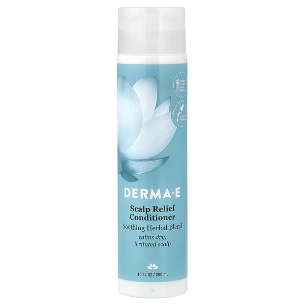 DERMA E, 두피 완화 컨디셔너, 수딩 허브 혼합물, 296ml(10fl oz)