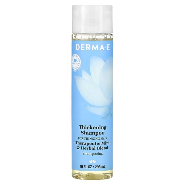 DERMA E, Thickening Shampoo, Therapeutic Mint &amp; Herbal Blend, 10 fl oz (296 ml)