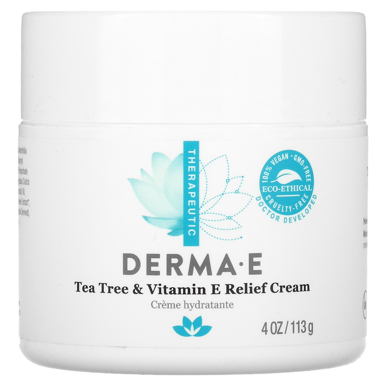 nooit familie bericht DERMA E, Tea Tree & Vitamin E Relief Cream, 4 oz (113 g)