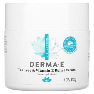 Derma E, Crema calmante con árbol del té y vitamina E, 113 g (4 oz)