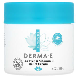 DERMA E, Crème apaisante à l'arbre à thé et à la vitamine E, 113 g
