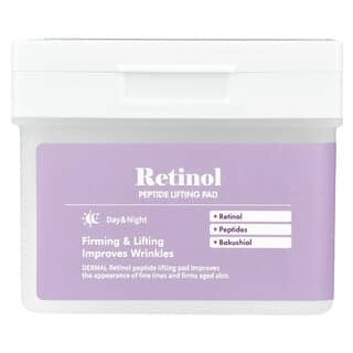 Dermal, Retinol Peptide Lifting Pad, 120 Cotton Hole Pads