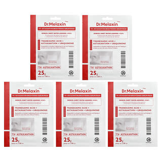 Dr.Melaxin, TX-Astaxanthin Brightening Serum Maseczka kosmetyczna, 5 płatków po 25 g