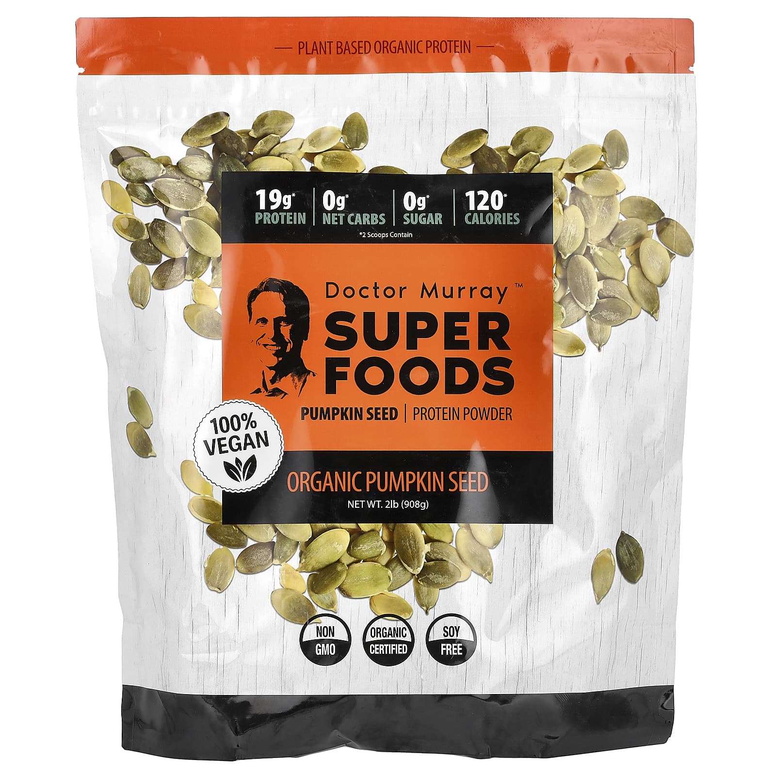 Dr. Murray's Super Foods, Organic Pumpkin Seed Protein Powder – 908 g de Dr. Murray's