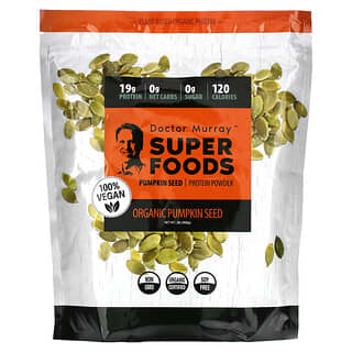 Dr. Murray's‏, Superfoods, אבקת חלבון זרעי דלעת אורגנית, 908 גרם (2 ליברות)